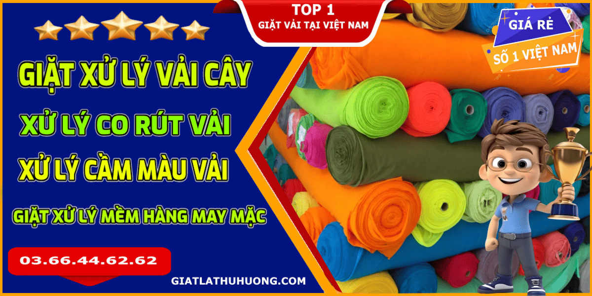 Dịch vụ giặt cầm màu vải xưởng may tại hà nội