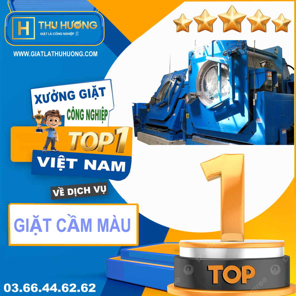 Máy giặt công nghệ cao sử dụng trong dịch vụ giặt cầm màu tại Hà Nội của Giặt Là Thu Hương