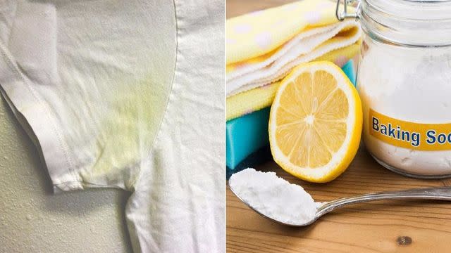 Step 8: Cách tẩy áo trắng bị ố vàng bằng chanh tươi + baking soda